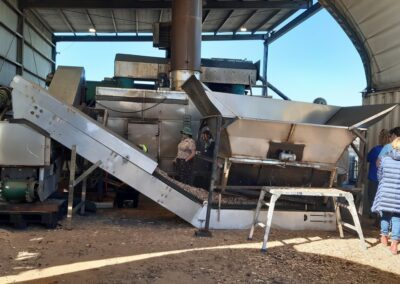 A large machine that makes biochar.