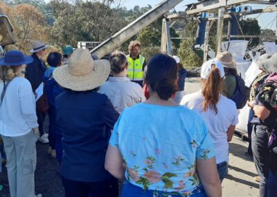 Group of people at the biochar facility